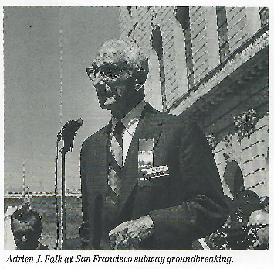 Adrien J. Falk at San Francisco subway groundbreaking. source: https://www.bartchives.com/history-in-the-making.html